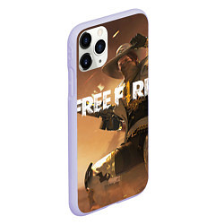 Чехол iPhone 11 Pro матовый FREE FIRE, цвет: 3D-светло-сиреневый — фото 2