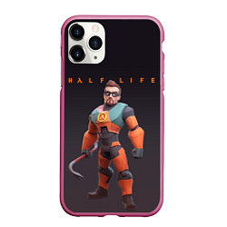 Чехол iPhone 11 Pro матовый FREEMAN ФРИМАН HALF LIFE Z, цвет: 3D-малиновый