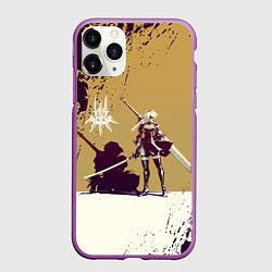Чехол iPhone 11 Pro матовый Yorha 2B Nier Automata Z, цвет: 3D-фиолетовый