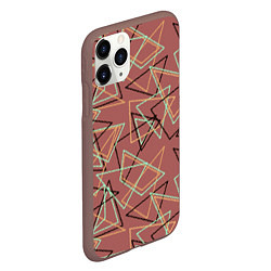 Чехол iPhone 11 Pro матовый Террактовый геометрический, цвет: 3D-коричневый — фото 2