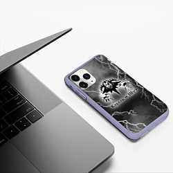 Чехол iPhone 11 Pro матовый КОРОЛЬ И ШУТ МОЛНИЯ, цвет: 3D-светло-сиреневый — фото 2