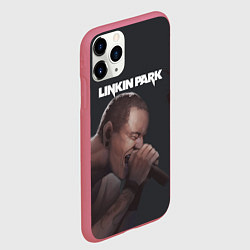 Чехол iPhone 11 Pro матовый LINKIN PARK ЛИНКИН ПАРК Z, цвет: 3D-малиновый — фото 2