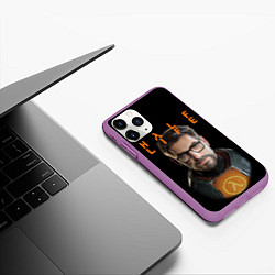 Чехол iPhone 11 Pro матовый HALF-LIFE FREEMAN ФРИМАН Z, цвет: 3D-фиолетовый — фото 2