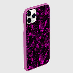 Чехол iPhone 11 Pro матовый Абстрактный узор цвета фуксия, цвет: 3D-фиолетовый — фото 2