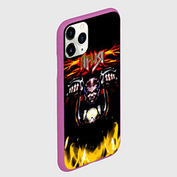 Чехол iPhone 11 Pro матовый Ария - Герой асфальта, цвет: 3D-фиолетовый — фото 2