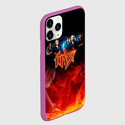 Чехол iPhone 11 Pro матовый Ария в огне, цвет: 3D-фиолетовый — фото 2