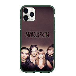 Чехол iPhone 11 Pro матовый Maneskin, цвет: 3D-темно-зеленый