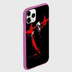 Чехол iPhone 11 Pro матовый Алиса - Константин Кинчев, цвет: 3D-фиолетовый — фото 2