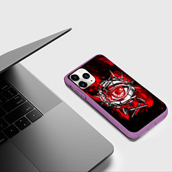Чехол iPhone 11 Pro матовый АлисА глаз в колючей проволоке, цвет: 3D-фиолетовый — фото 2