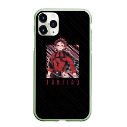 Чехол iPhone 11 Pro матовый Танджиро Камадо, цвет: 3D-салатовый