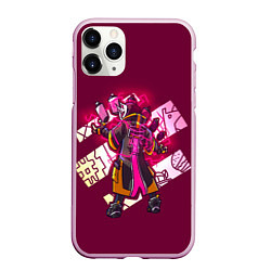 Чехол iPhone 11 Pro матовый Fortnite, цвет: 3D-розовый