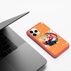 Чехол iPhone 11 Pro матовый Yachi Hitoka Haikyu Волейбол Z, цвет: 3D-красный — фото 2