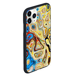 Чехол iPhone 11 Pro матовый Психоделическое искусство, цвет: 3D-черный — фото 2
