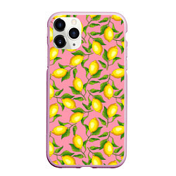 Чехол iPhone 11 Pro матовый Лимоны паттерн