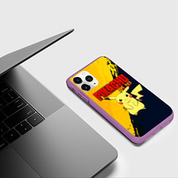 Чехол iPhone 11 Pro матовый PIKACHU PIKA PIKA ПИКАЧУ, цвет: 3D-фиолетовый — фото 2