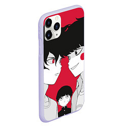 Чехол iPhone 11 Pro матовый Mob psycho 100 Моб Психо 100 Z, цвет: 3D-светло-сиреневый — фото 2