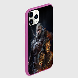 Чехол iPhone 11 Pro матовый Witcher III, цвет: 3D-фиолетовый — фото 2