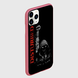 Чехол iPhone 11 Pro матовый DISTURBED, цвет: 3D-малиновый — фото 2