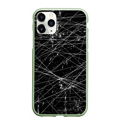 Чехол iPhone 11 Pro матовый ТЕКСТУРА ГРАНЖ GRUNGE, цвет: 3D-салатовый