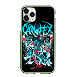 Чехол iPhone 11 Pro матовый Carnifex, цвет: 3D-салатовый