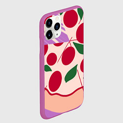 Чехол iPhone 11 Pro матовый Пицца и ломтик, цвет: 3D-фиолетовый — фото 2