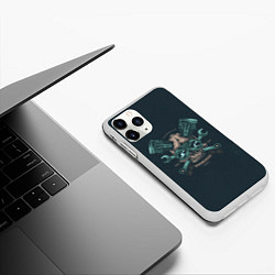 Чехол iPhone 11 Pro матовый Мотосервис, цвет: 3D-белый — фото 2