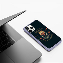 Чехол iPhone 11 Pro матовый Speed Demon, цвет: 3D-светло-сиреневый — фото 2