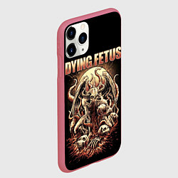 Чехол iPhone 11 Pro матовый Dying Fetus, цвет: 3D-малиновый — фото 2