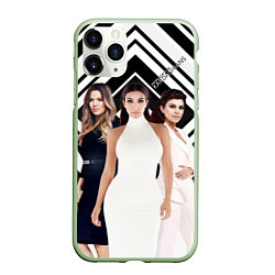 Чехол iPhone 11 Pro матовый Сестры Кардашьян, цвет: 3D-салатовый