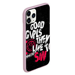 Чехол iPhone 11 Pro матовый Blink 182, Good Girl, цвет: 3D-розовый — фото 2