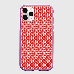 Чехол iPhone 11 Pro матовый Алатырь, цвет: 3D-фиолетовый