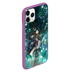Чехол iPhone 11 Pro матовый Сяо Геншин Импакт Z, цвет: 3D-фиолетовый — фото 2