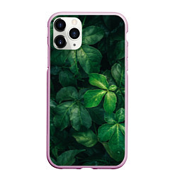 Чехол iPhone 11 Pro матовый Тропическая листва Тропики Z, цвет: 3D-розовый