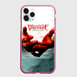 Чехол iPhone 11 Pro матовый Temper Temper - Bullet For My Valentine, цвет: 3D-малиновый