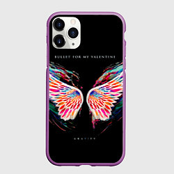 Чехол iPhone 11 Pro матовый Gravity - Bullet For My Valentine, цвет: 3D-фиолетовый