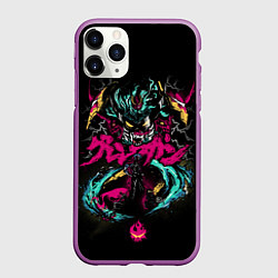 Чехол iPhone 11 Pro матовый Гуррен-Лаганн, цвет: 3D-фиолетовый