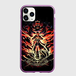 Чехол iPhone 11 Pro матовый Стальной алхимик, цвет: 3D-фиолетовый