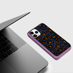 Чехол iPhone 11 Pro матовый HALLOWEEN, цвет: 3D-фиолетовый — фото 2