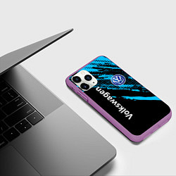 Чехол iPhone 11 Pro матовый Volkswagen Фольксваген, цвет: 3D-фиолетовый — фото 2