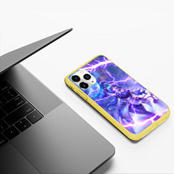 Чехол iPhone 11 Pro матовый Genshin Impact Геншин Импакт Z, цвет: 3D-желтый — фото 2
