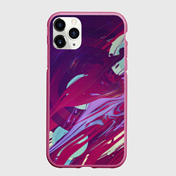 Чехол iPhone 11 Pro матовый Мощный градиент, цвет: 3D-малиновый