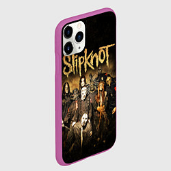 Чехол iPhone 11 Pro матовый Slipknot, цвет: 3D-фиолетовый — фото 2
