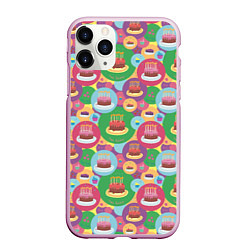 Чехол iPhone 11 Pro матовый Торт, цвет: 3D-розовый