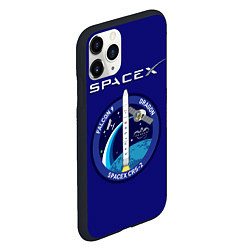 Чехол iPhone 11 Pro матовый Space X, цвет: 3D-черный — фото 2