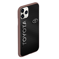 Чехол iPhone 11 Pro матовый TOYOTA STEEL HONEYCOMBS, цвет: 3D-коричневый — фото 2
