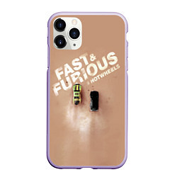 Чехол iPhone 11 Pro матовый Hot Wheels Хот Вилс, цвет: 3D-светло-сиреневый