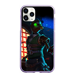 Чехол iPhone 11 Pro матовый Darwin Project спина Z, цвет: 3D-светло-сиреневый