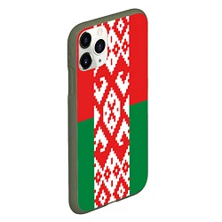 Чехол iPhone 11 Pro матовый Белоруссия, цвет: 3D-темно-зеленый — фото 2