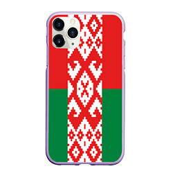 Чехол iPhone 11 Pro матовый Белоруссия, цвет: 3D-светло-сиреневый