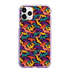 Чехол iPhone 11 Pro матовый Летучие Мыши, цвет: 3D-сиреневый
